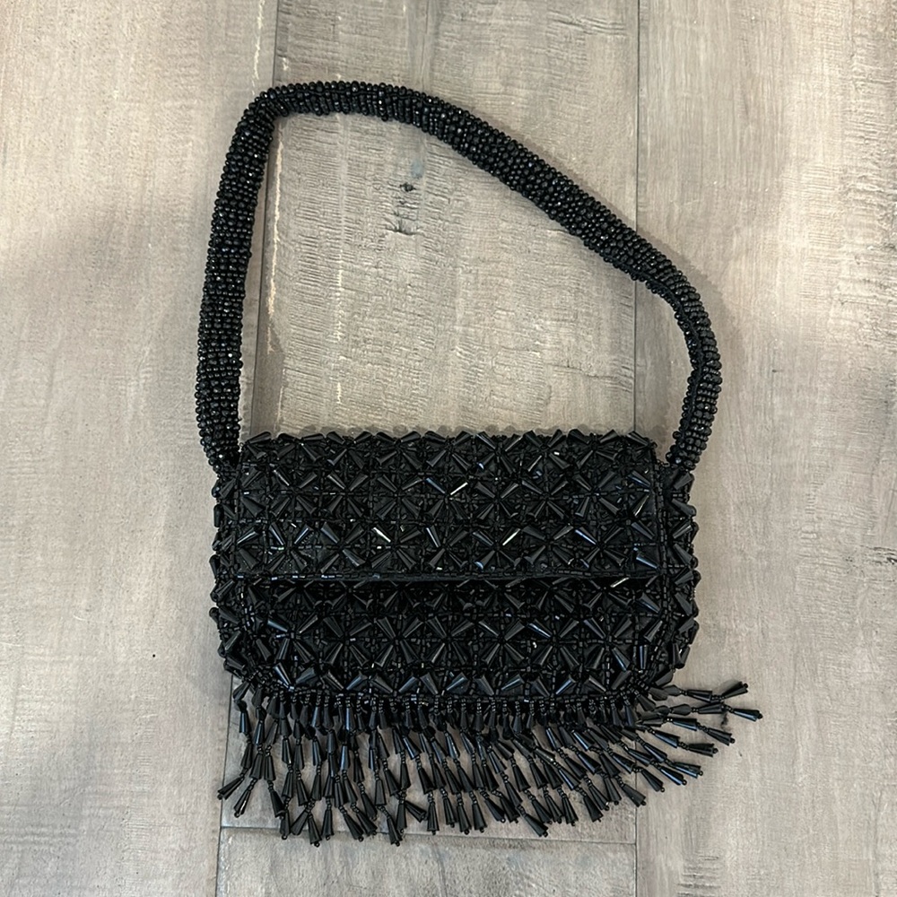Black Beaded Zara Bag